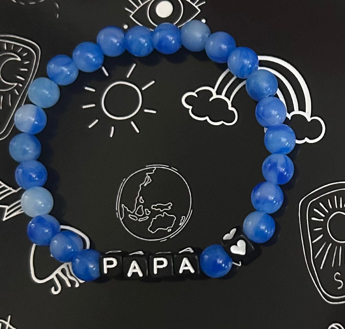 Men's "PAPA" Beaded Bracelet