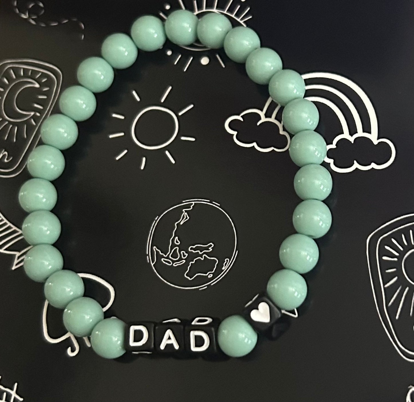 Men's "DAD" Beaded Bracelet