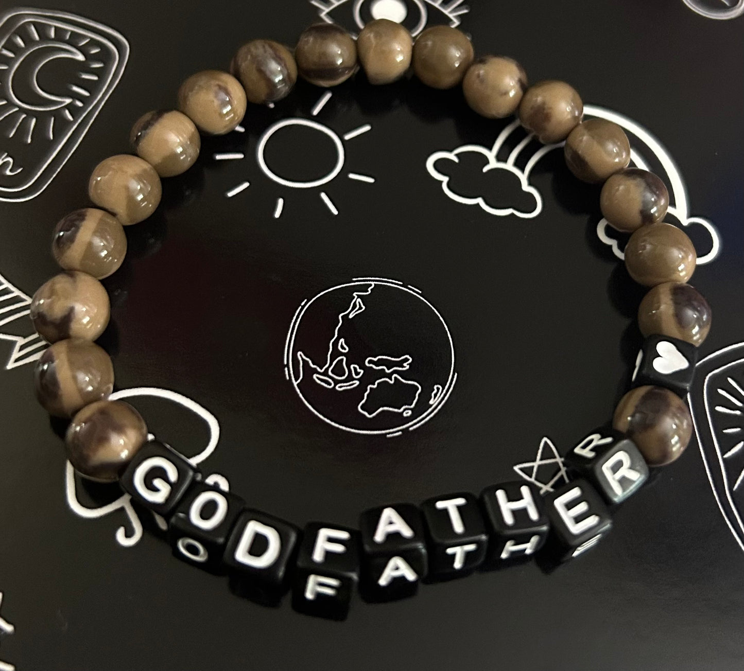Men's "GODFATHER" Beaded Bracelet
