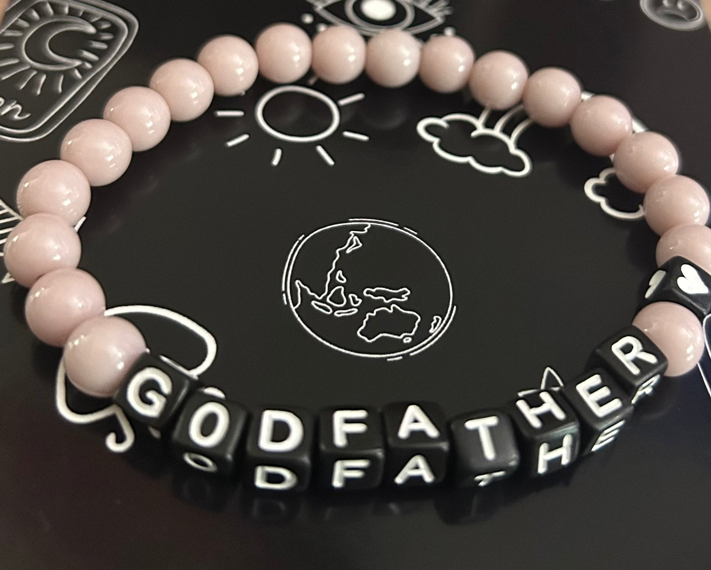 Men's "GODFATHER" Beaded Bracelet