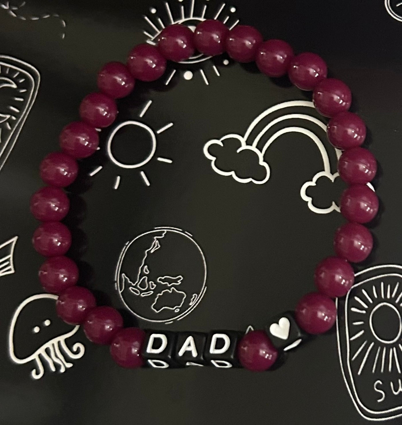Men's "DAD" Beaded Bracelet