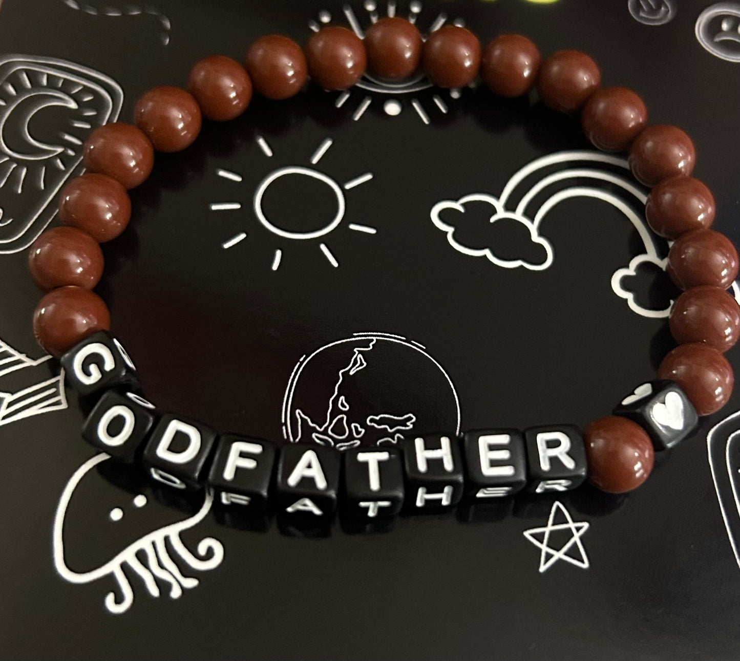 Men's "GODFATHER" Beaded Bracelet